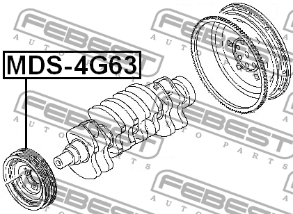 Шкив коленвала MDS-4G63 FEBEST