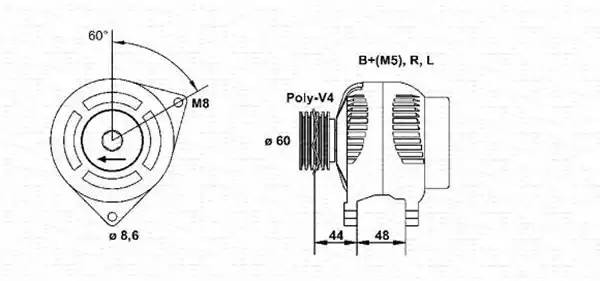Генератор 943346063010 MAGNETI MARELLI
