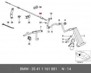 Тросик газа 35 41 1 161 881 BMW