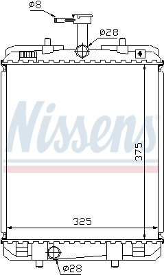 Радиатор, охлаждение двигател 64685 NISSENS