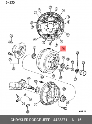 Тормозной барабан 442 3371 CHRYSLER
