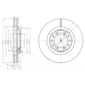 Тормозной диск BG3586 DELPHI