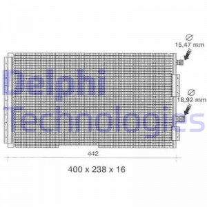 Конденсатор, кондиционер TSP0225260 DELPHI