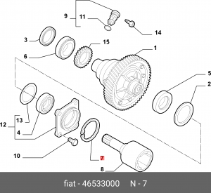 Подшипник ступицы колеса (комплект) 46533000 ALFA FIAT LANCIA