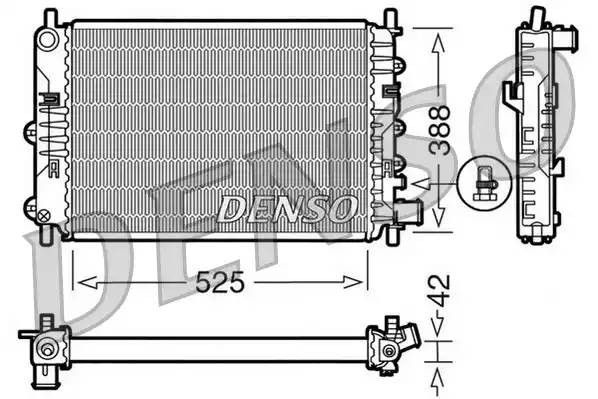 Радиатор, охлаждение двигател DRM10026 DENSO