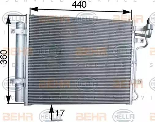 Конденсатор, кондиционер 8FC 351 303-121 HELLA