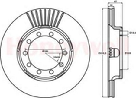 Тормозной диск 567134B BENDIX JURID