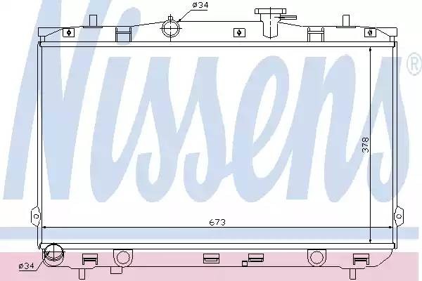 Радиатор, охлаждение двигател 67024 NISSENS