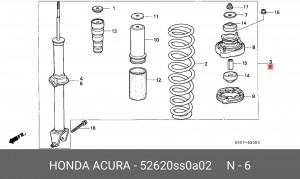 Амортизатор 52620SS0A02 HONDA