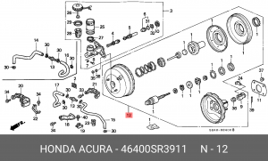 Усилитель тормозной системы 46400SR3911 HONDA