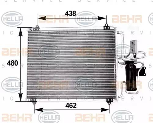 Конденсатор, кондиционер 8FC351038601 HELLA