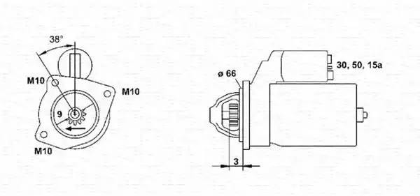 Стартер 943251916010 MAGNETI MARELLI