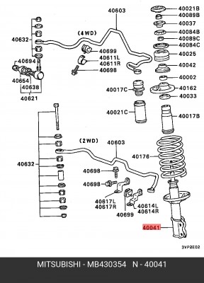 Амортизатор MB430354 MITSUBISHI