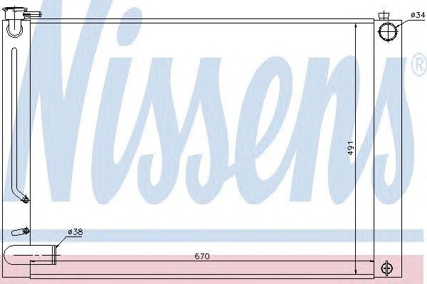 Радиатор, охлаждение двигател 64660 NISSENS