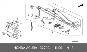 Ккомплект проводов зажигания 32702PM1B00 HONDA