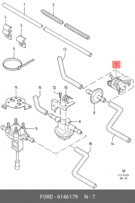 Газоотделитель, карбюратор 6 146 179 FORD