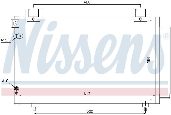 Конденсатор, кондиционер 94730 NISSENS