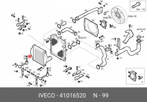 Интеркулер 41016520 IVECO