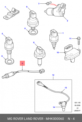 Лямбда-зонд MHK000060 MG ROVER LAND ROVER