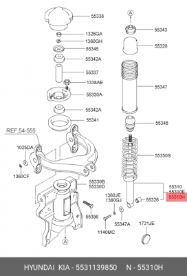 Амортизатор 5531139850 HYUNDAI KIA