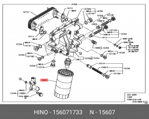 Масляный фильтр 156071733 HINO