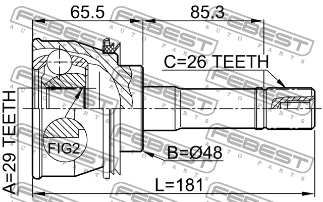 ШРУС 0710-011 FEBEST