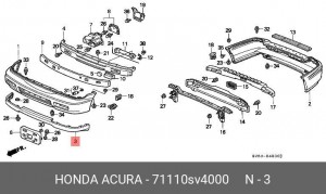 Спойлер 71110SV4000 HONDA