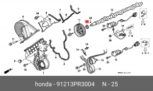 Сальник распредвала 91213PR3004 HONDA