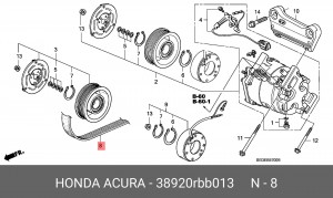 Ремень приводной 38920-RBB-013 HONDA