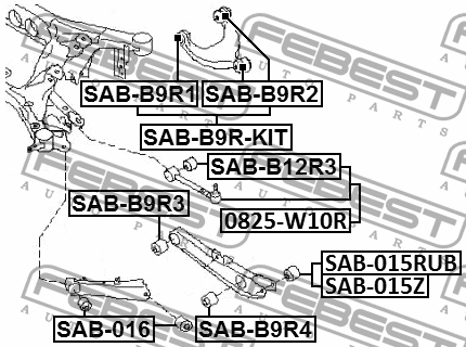 Сайлентблок SAB-B9R2 FEBEST
