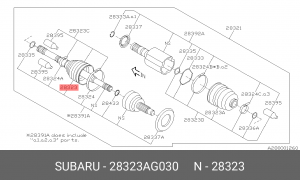 Пыльник ШРУСа 28323AG030 SUBARU