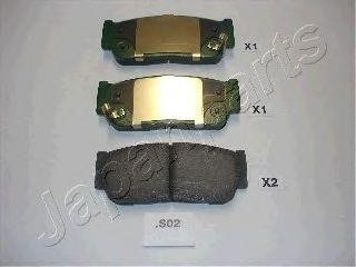 Комплект тормозных колодок, диско PPS02AF JAPAN PARTS GROUP