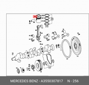 Поршень ДВС A3550307817 MERCEDES BENZ