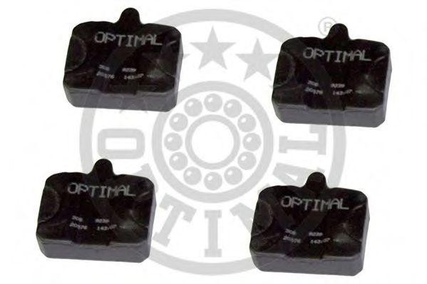 Комплект тормозных колодок, диско 9239 OPTIMAL