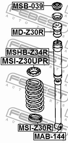 Подушка двигателя MSHB-Z34R FEBEST