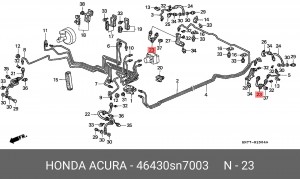 Тормозной шланг 46430SN7003 HONDA