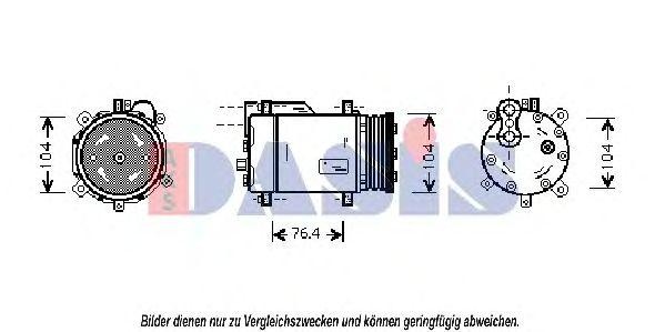 Компрессор, кондиционер 853240N AKS DASIS