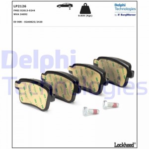 Колодки тормозные дисковые LP2126 DELPHI