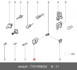 Предохранитель 7701998052 RENAULT