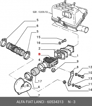 Датчик потока воздуха 60534313 ALFA FIAT LANCIA