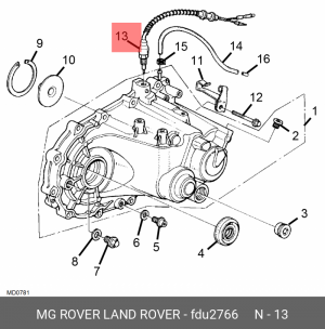 Выключатель, фара заднего хода FDU2766 MG ROVER LAND ROVER