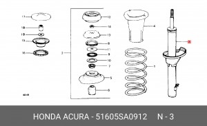 Амортизатор подвески 51605SA0912 HONDA