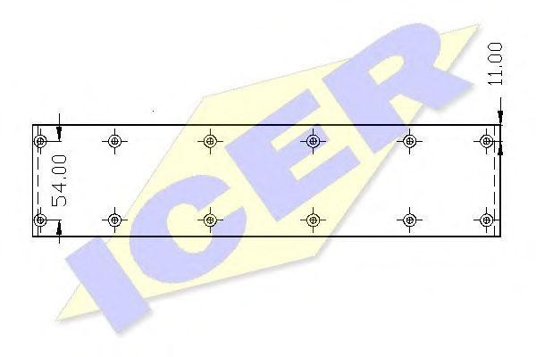 Комплект тормозных башмаков, барабанные тормоза 21410600 ICER