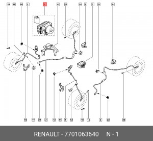 Гидроагрегат, тормозная система 7701063640 RENAULT