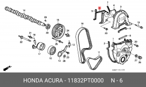 Прокладка, выпускной трубопровод 11832PT0000 HONDA