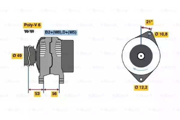 Генератор 0 124 325 060 BOSCH