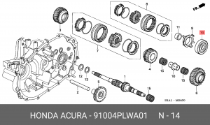 Подшипник выжимной сцепления 91004PLWA01 HONDA