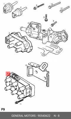 Катушка зажигания 90540622 GENERAL MOTORS