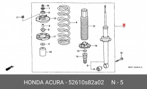 Амортизатор 52610S82A02 HONDA