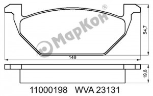 Колодки тормозные дисковые 11000198 MARKON